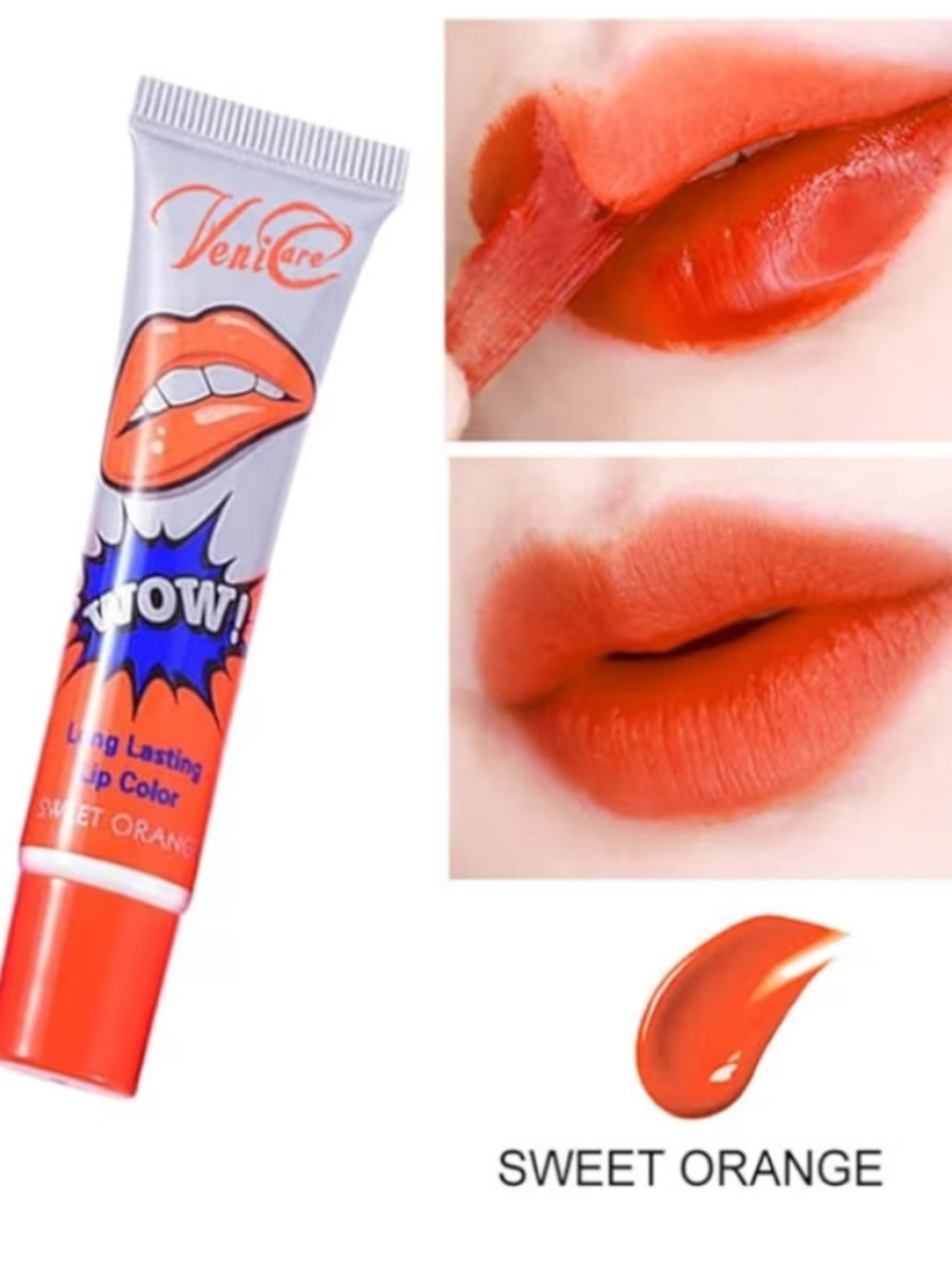 🍒 Peel Off Lip Tint WOW Long Lasting 💋 Sweet Orange 15g✨